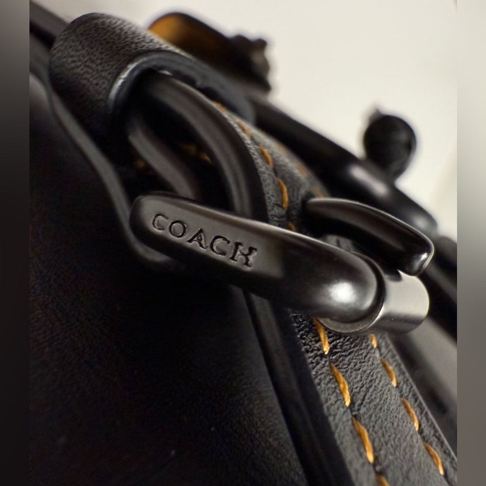 Coach 1941 Cooper Carryall Black Glovetanned Leather Satchel Top Handle - Picture 10 of 16